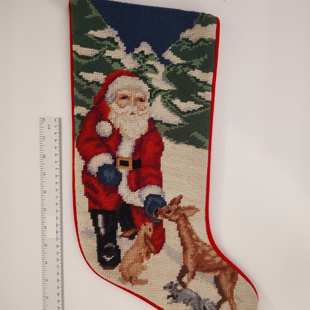 Vintage Santa Christmas Stocking